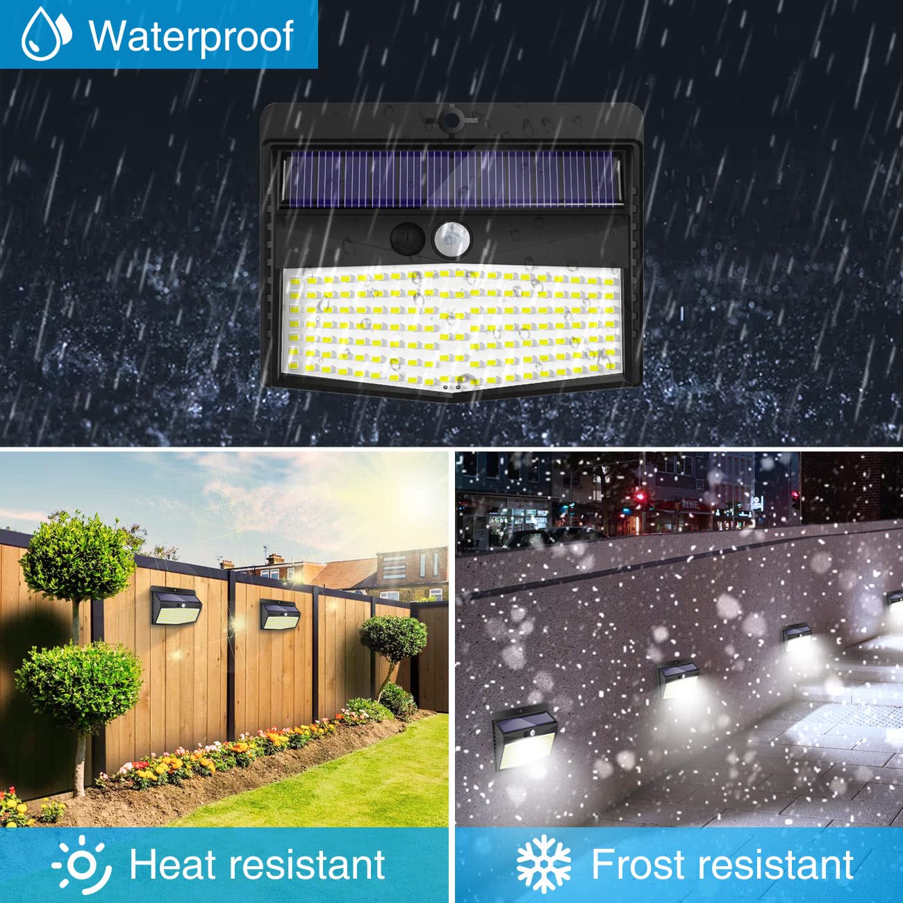 Solar Lights Outdoor, [ 8 Pack/138LED ] Solar Motion Sensor Light Outdoor with 3 Lighting Modes Wireless Waterproof Solar Wall Lights Solar Security Lights for Fence Yard Garden Deck Garage 🍁 All In One Marketplace Canada