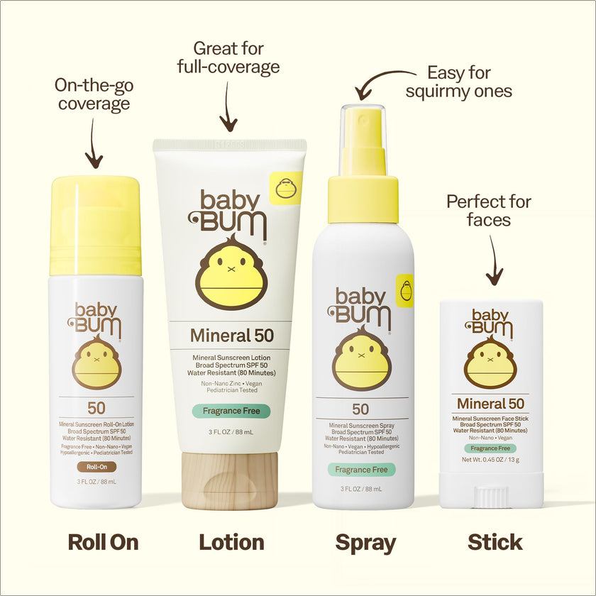 Sun Bum Baby Bum Spf 50 Sunscreen Lotion | Mineral Uva/uvb Face and Body Protection for Sensitive Skin | Fragrance Free | Travel size | 3 Fl Oz, 3 ounces 🍁 All In One Marketplace Canada