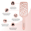 FRAMAR Professional Wet Hair Brush - Vented Hair Brush For Women, Curved Hair Detangler, Brosse a Cheveux, Curly Hair Brush Hair Dryer, Detangling Hair Brush (Champagne) 🍁 All In One Marketplace Canada