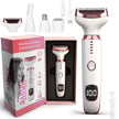Beanify Electric Razor for Women Men,4 in 1 LED Display Ladies Wet & Dry Body Razors and Facial Hair Remover, Rechargeable Painless Hair Removal Kit for Nose Face Body Leg Bikini Arm Hair (Pink) 🍁 All In One Marketplace Canada