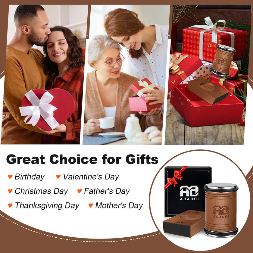 Abardi Rolling Knife Sharpener, Knife Sharpening with Diamonds Made Easy, Knife Sharpeners Kit with 15 & 20 Degree Magnetic Angle, Kitchen Gadgets Birthday Gifts for Men Dad Husband Fathers (Walnut) ﻿ 🍁 All In One Marketplace Canada