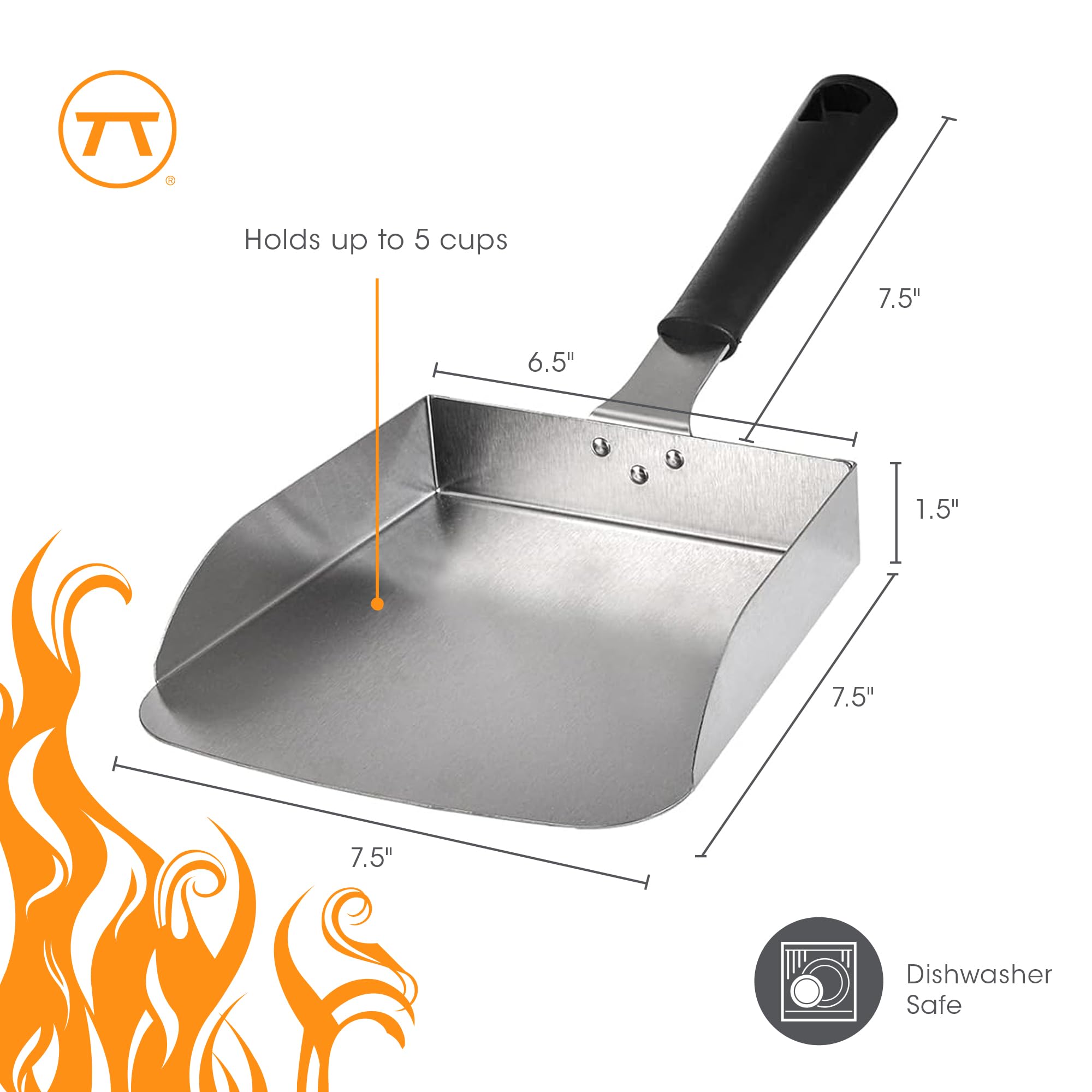 Outset Griddle Scoop Stainless Steel, XL 5 Cup Food Shovel with Handle 🍁 All In One Marketplace Canada