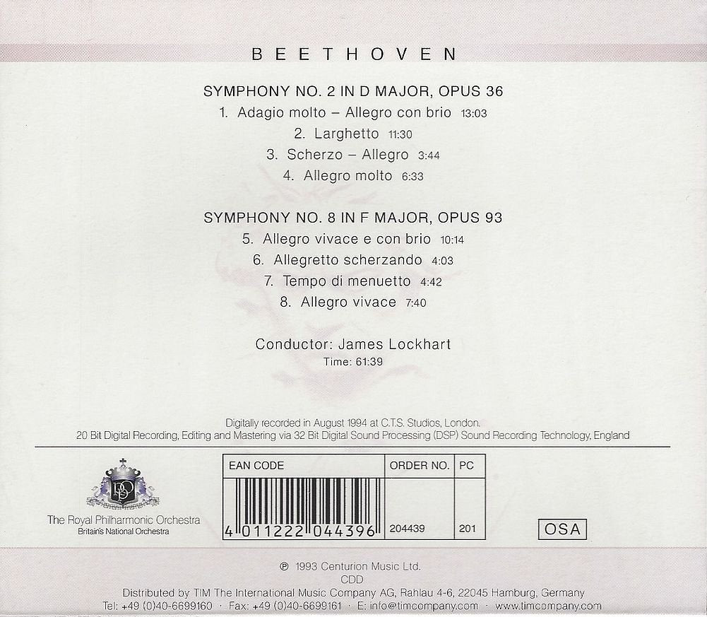 Symphonies 2 & 8