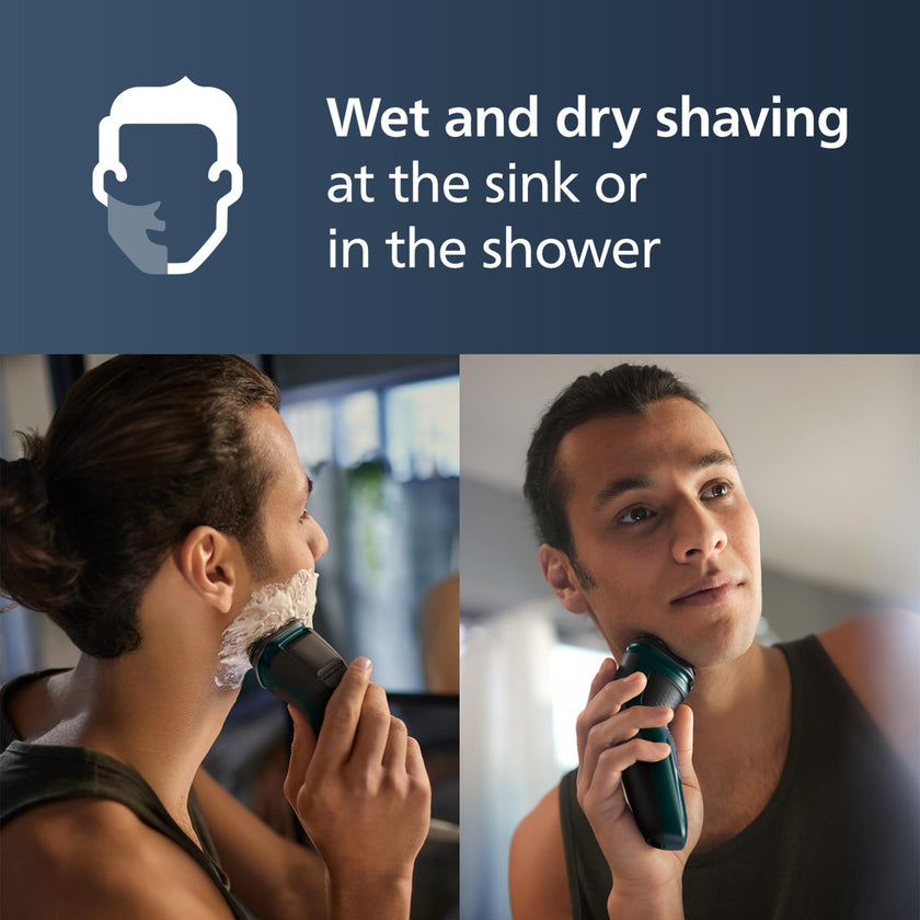 Philips Shaver 3000X Series, Wet and Dry Electric Shaver, SkinProtect Technology, Pop-up Trimmer, P-cap, Dark Forest Green, Model X3002/00 🍁 All In One Marketplace Canada