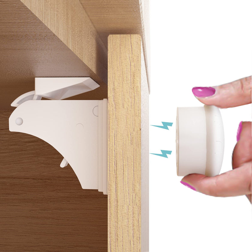 4our Kiddies 12 Pack Child Safety Magnetic Cabinet Locks with 2 Keys, No Drill Baby Proofing Drawer Locks for Baby Safety, Invisible Adhesive Magnetic Cupboard Locks for Kitchen Cabinet and Drawers 🍁 All In One Marketplace Canada