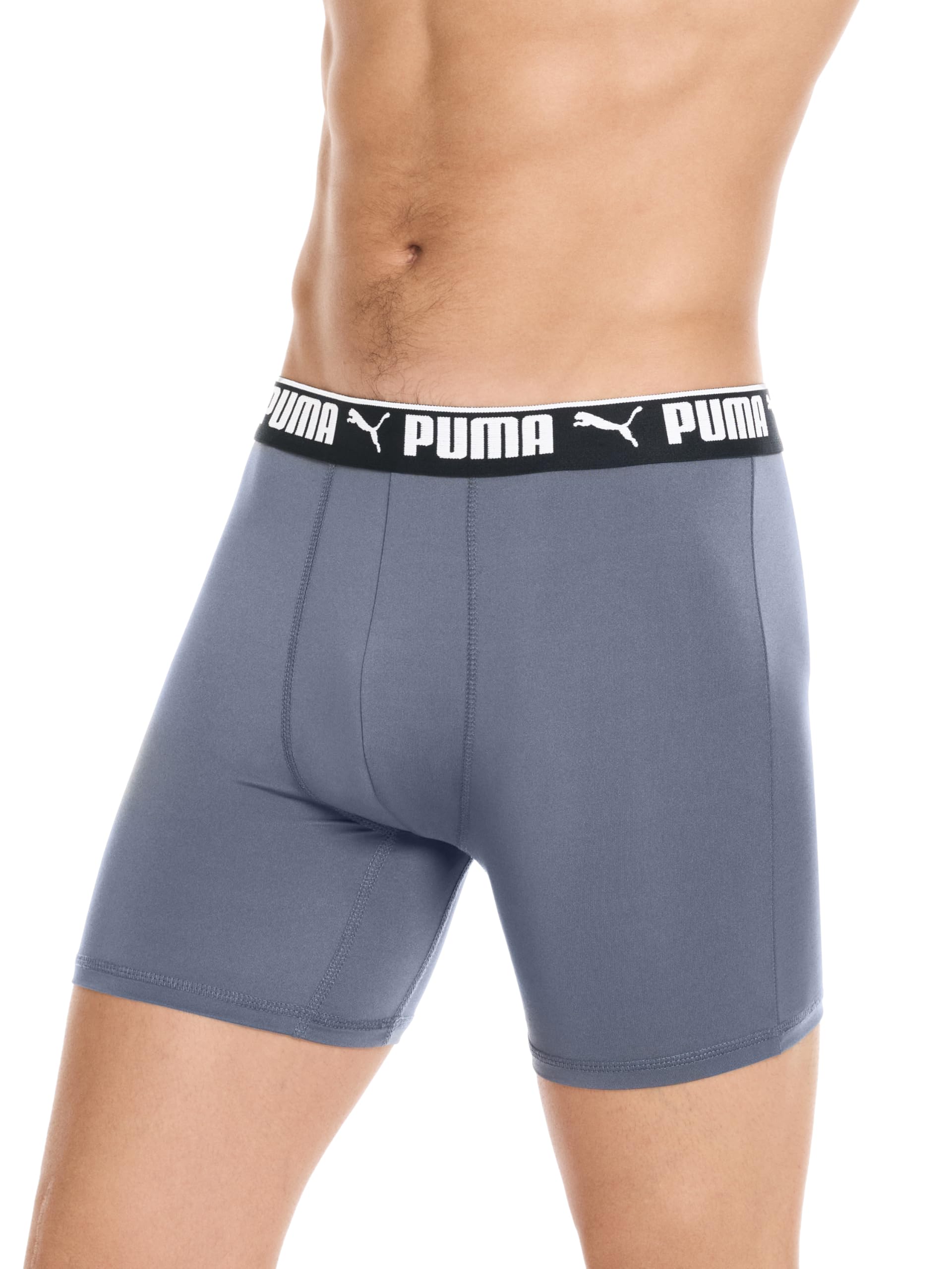 Puma Men's 4 Pack Active Stretch Boxer Briefs, Black/Grey, Large 🍁 All In One Marketplace Canada