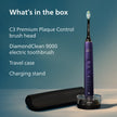 Philips Sonicare DiamondClean 9000 Electric Toothbrush - Sonic Toothbrush with App, Pressure Sensor, 12 Brushing Settings, Replacement Reminder, Charging Stand, Travel Case, Amethyst, HX9911/91 🍁 All In One Marketplace Canada