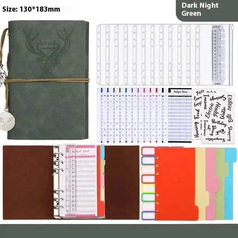 Notebook A6 Leather Loose-leaf Tally Book Note Pad  Memo Note Book