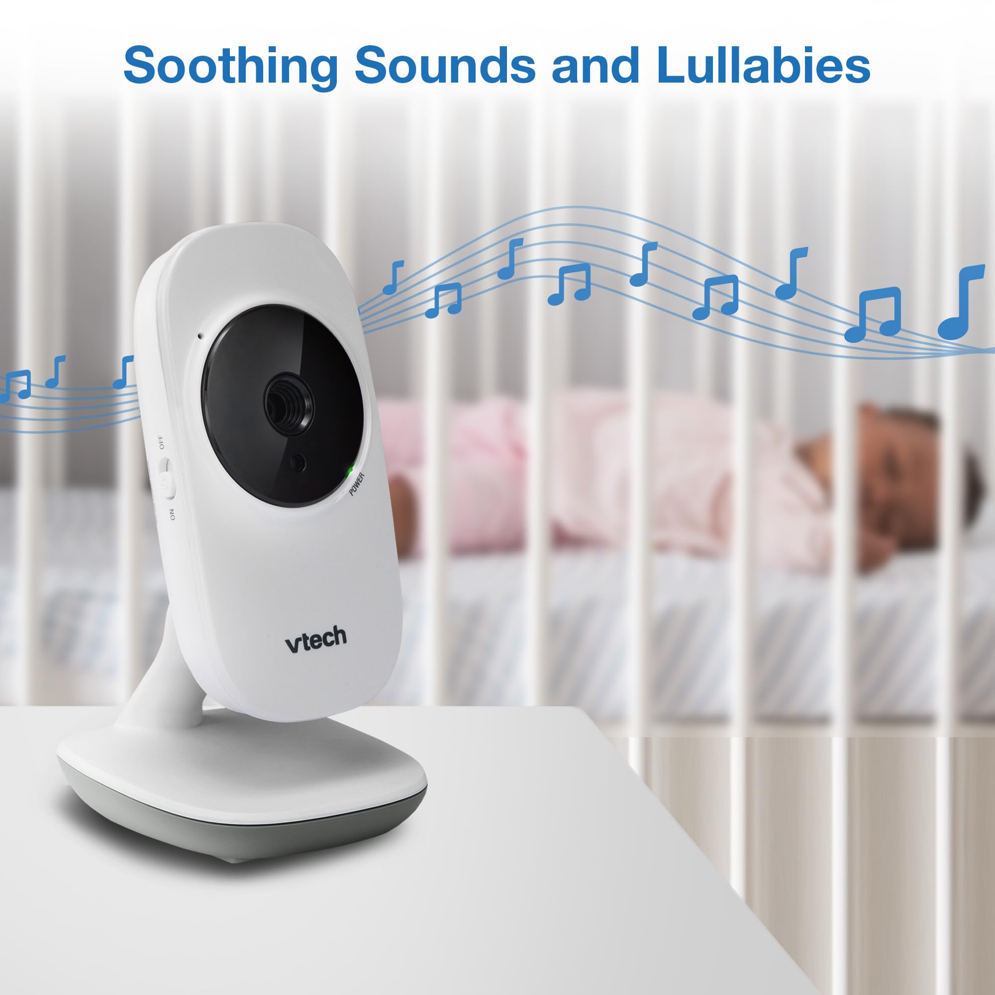 VTech VM819-2 Baby Monitor, 2.8” Screen, 2 Cameras, 1000ft Range, Night Vision, 2-Way Audio, Temperature Sensor, Lullabies, Secured Transmission No WiFi 🍁 All In One Marketplace Canada