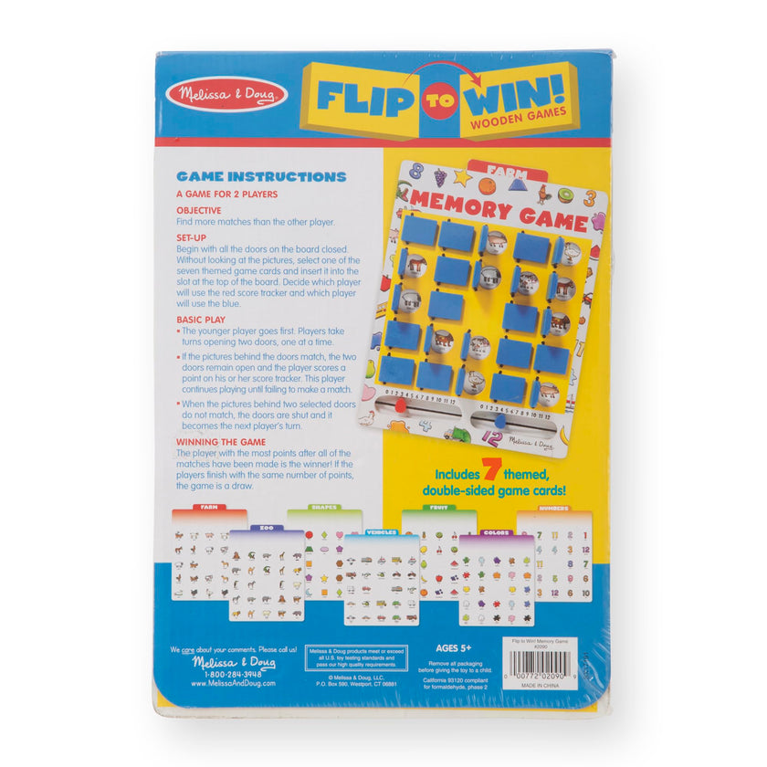 Melissa & Doug Flip-to-Win Portable Wooden Travel Memory Game 🍁 All In One Marketplace Canada