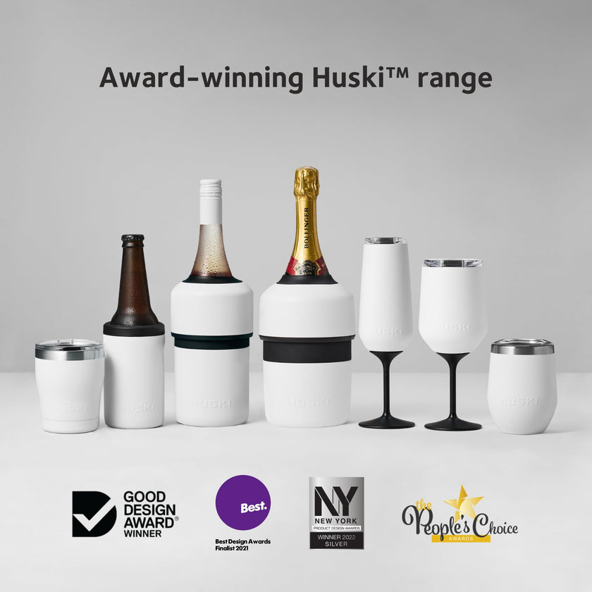 Huski Wine Tumbler 2.0 | New | Award-Winning Design with Detachable Stem | Premium Stainless Steel Wine Glass with Lid | Triple Insulated Tumbler | 355ml Capacity | Great Gift (Powder Pink) 🍁 All In One Marketplace Canada