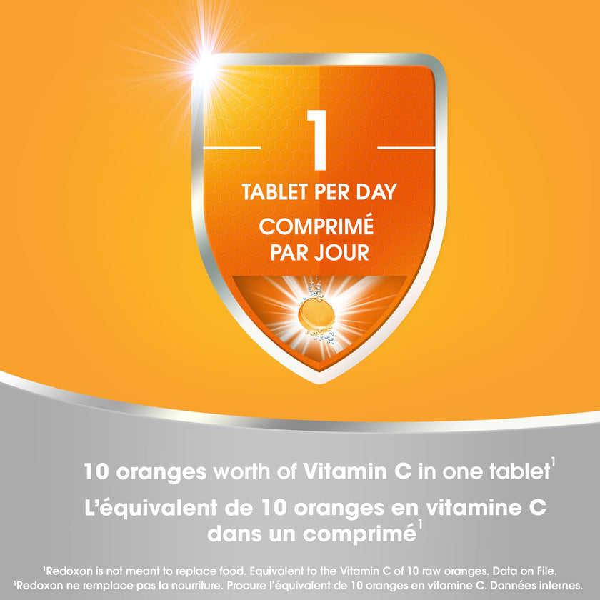 Redoxon® Triple Action Vitamin C, Vitamin D And Zinc – Effervescent Tablets for Immunity Support, Zinc, Vitamin D and Vitamin C Supplement, Immune Support For Adults, 45 Orange Flavoured Tablets 🍁 All In One Marketplace Canada