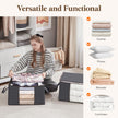 Lifewit 6 Pack Clothes Storage Bags, Foldable Fabric Closet Storage Containers and Organization, Underbed Lidded Storage Bins for Clothing, Blankets with Reinforced Handle, Sturdy Zipper, Clear Window 🍁 All In One Marketplace Canada