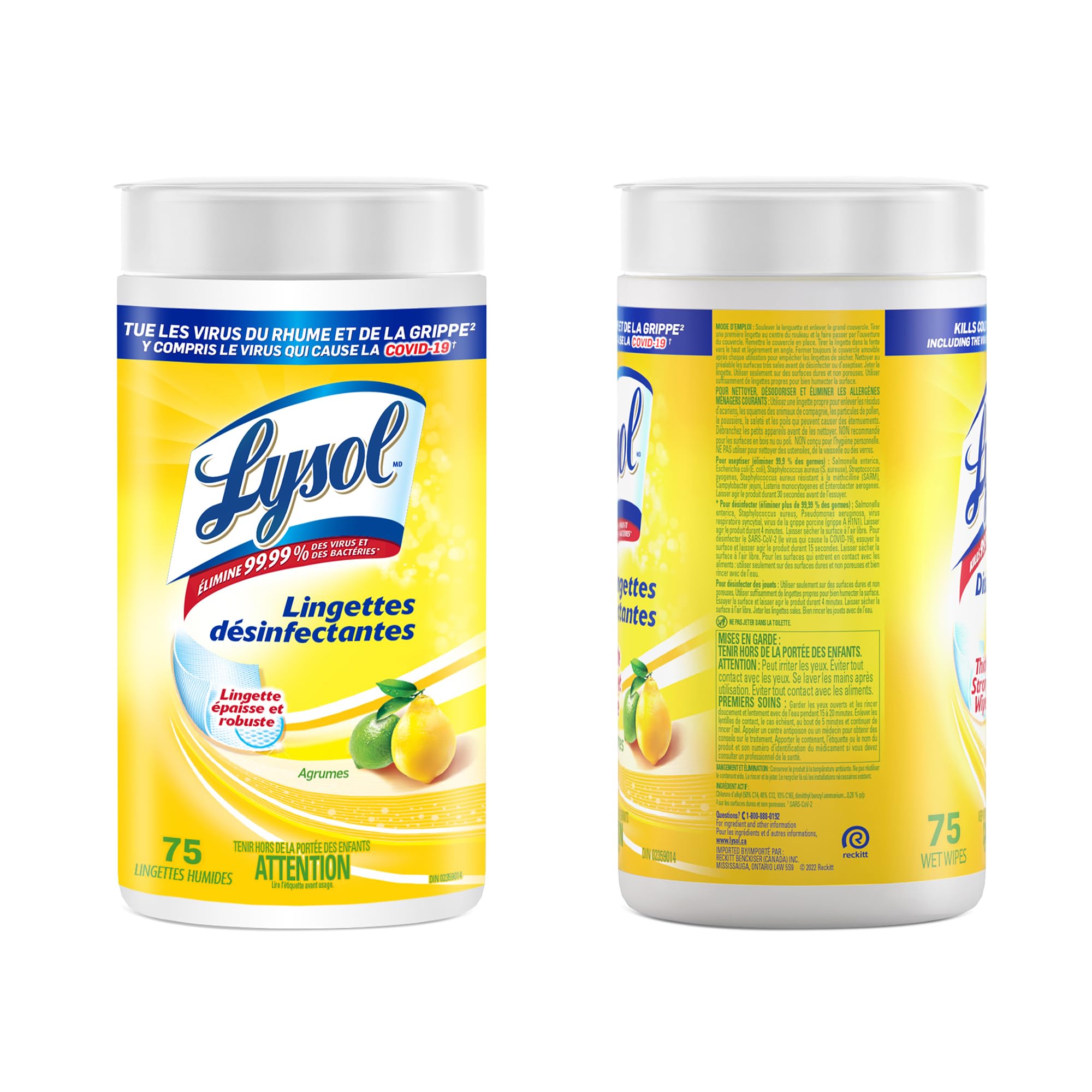 Lysol Thick Strong Disinfecting Wipes, 6 X 75 ct 🍁 All In One Marketplace Canada