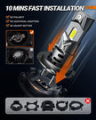 SEALIGHT H7 LED Headlight Bulbs, 40000 Lumens 800% Brighter 6500K Cool White, All-in-One Mini Size H7 Led Bulbs with Fan, Plug and Play, Halogen Replacement, Pack of 2 🍁 All In One Marketplace Canada