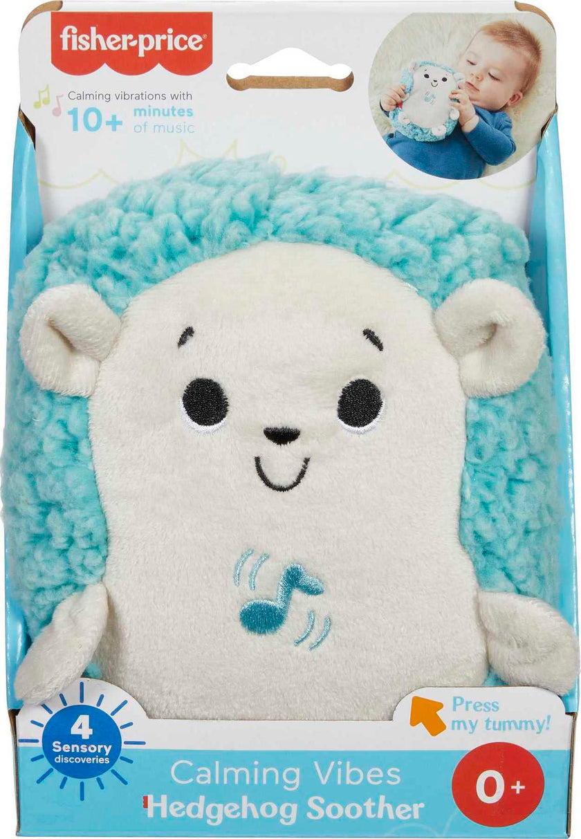 Fisher-Price Baby Musical Toy Calming Vibes Hedgehog Soother Plush Sound Machine with Vibrations for Newborns, Blue 🍁 All In One Marketplace Canada
