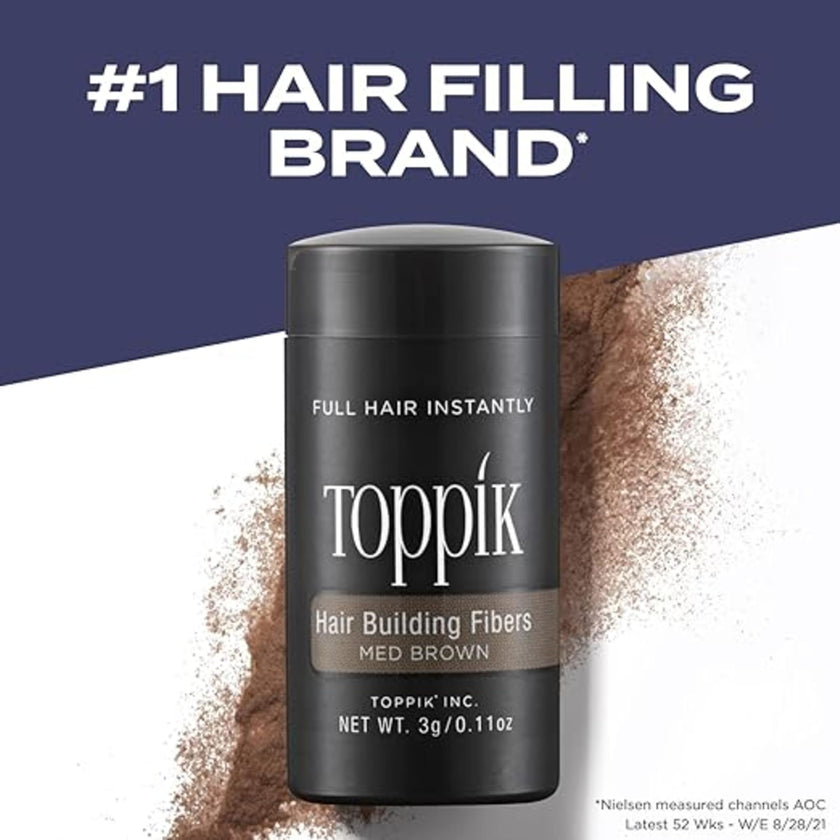 TOPPIK Hair Building Fibers,12 g, Fill In Fine or Thinning Hair, Instantly Thicker Looking, Multiple Shades for Men & Women 🍁 All In One Marketplace Canada
