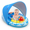 EZIGO Baby Pool Float with Canopy UPF50+ Sun Protection, Inflatable Kids Pool Float with Ocean Animal Toys for Babies 6-36 Months, Infant Swimming Float with Adjustable Safety Seat for Boys Girls 🍁 All In One Marketplace Canada