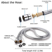 Shower Head, High Pressure Handheld Showerhead with Hose, 5 Settings Chrome Finished Hand Held Rainfall Shower Set- Including Bracket Teflon Washer 🍁 All In One Marketplace Canada