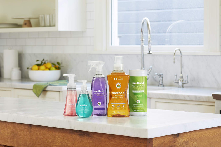 Method Antibacterial All-Purpose Cleaner Spray, Disinfectant Spray Perfect for Most Counters, Tiles, Stone, and Surfaces, Kitchen and Home Essentials, Bamboo Scent, 828 mL Spray Bottles, 4 Pack, Clear 🍁 All In One Marketplace Canada
