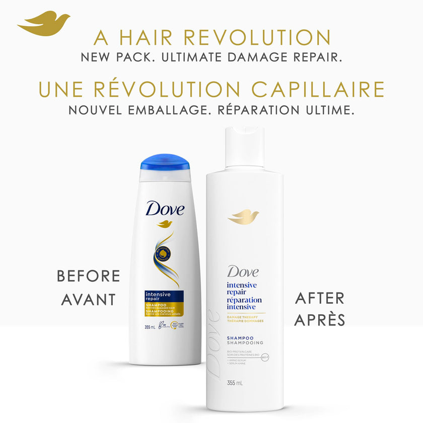Dove Intensive Repair Shampoo & Conditioner for Damaged Hair, with Liquid Bio-Protein Care technology, 355ml (2 Shampoo + 2 Conditioner) 🍁 All In One Marketplace Canada