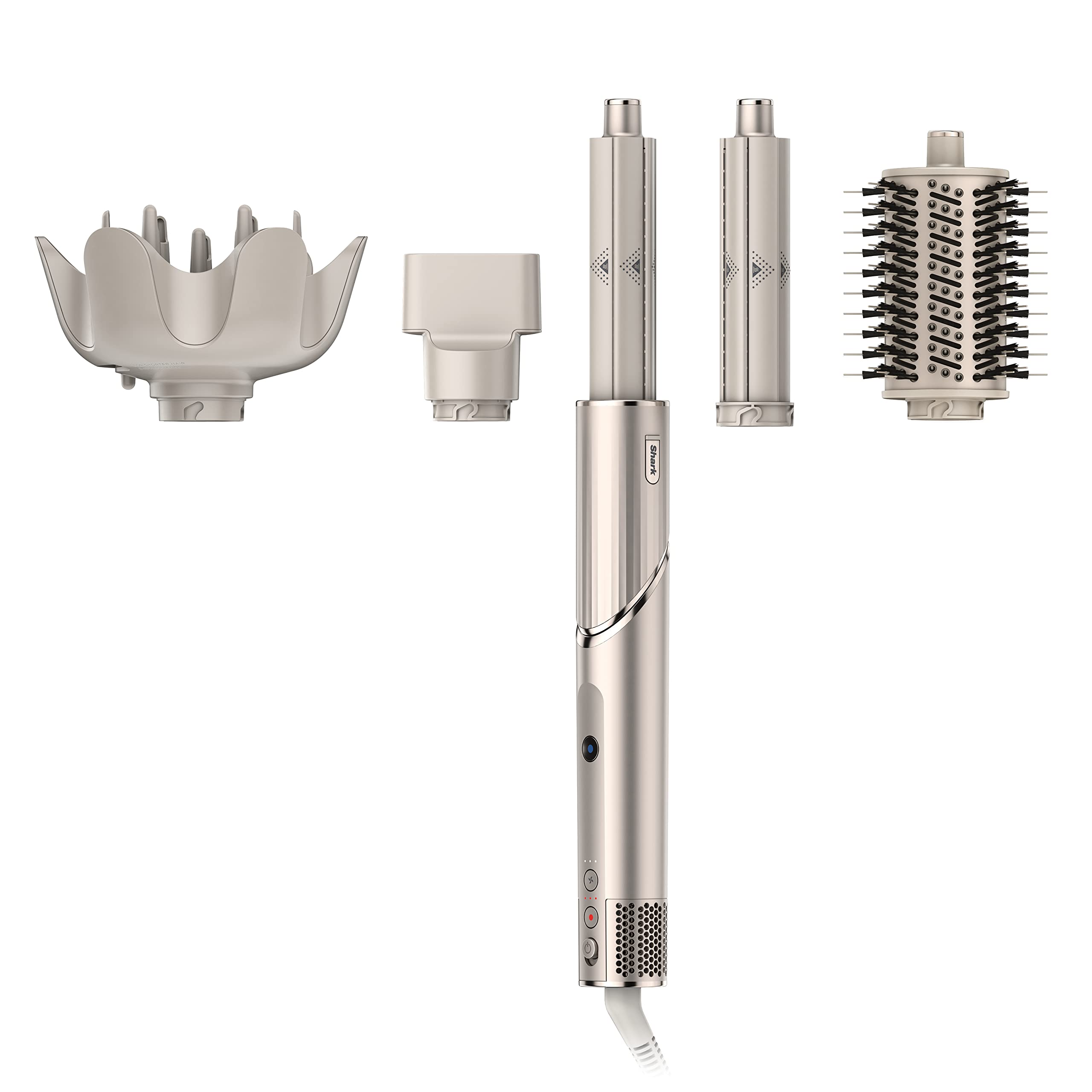 Shark FlexStyle Air Styling & Drying System, Powerful Hair Blow Dryer Multi-Styler Auto-Wrap Curlers, Curl-Defining Diffuser, Oval Brush & Concentrator Attachment, HD435C (Canadian Version), Stone 🍁 All In One Marketplace Canada