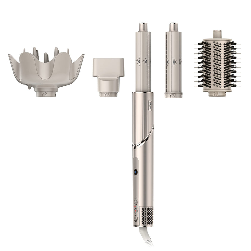 Shark FlexStyle Air Styling & Drying System, Powerful Hair Blow Dryer Multi-Styler Auto-Wrap Curlers, Curl-Defining Diffuser, Oval Brush & Concentrator Attachment, HD435C (Canadian Version), Stone 🍁 All In One Marketplace Canada