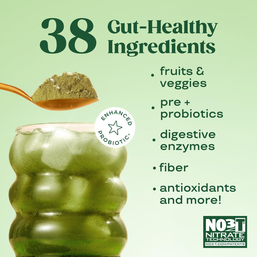 Bloom Nutrition Superfood Greens Powder, Digestive Enzymes with Probiotics and Prebiotics, Gut Health, Bloating Relief for Women, Chlorella, Juice Mix with Beet Root Powder, 25 SVG, Strawberry Kiwi 🍁 All In One Marketplace Canada