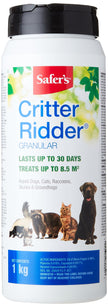 Safer’s Critter Ridder Animal Repellent Granules - 1 Kg Container, Organic Pest Control, Repels Squirrels, Raccoons, Dogs, Cats, Deterrent for Yard, Covers 120 Sq Ft, 30 Day Protection, 3142CAN 🍁 All In One Marketplace Canada