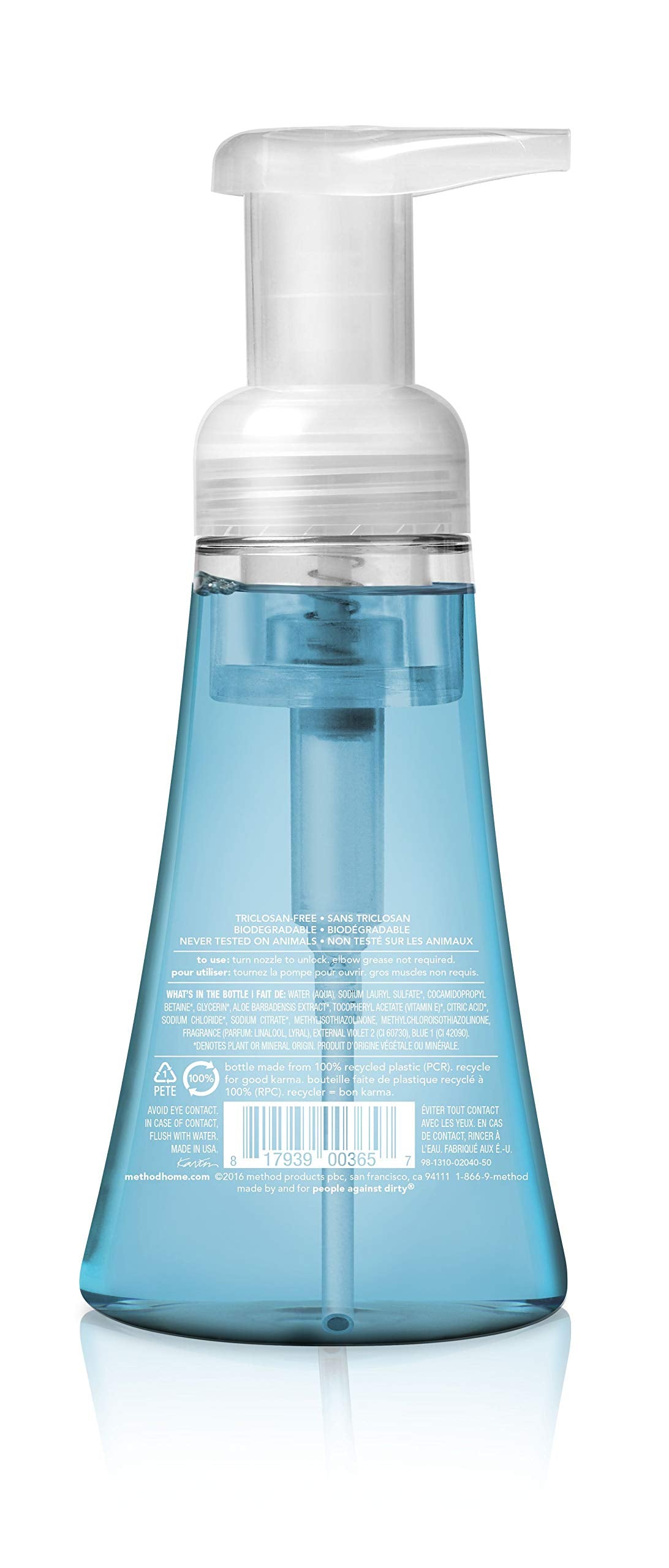 Method Foaming Hand Soap, Biodegradable Formula with Foaming Soap Dispenser Made of 100% Recycled Plastic, Sea Minerals Scent, 300 ml Soap Pump Bottles, 6 Pack 🍁 All In One Marketplace Canada