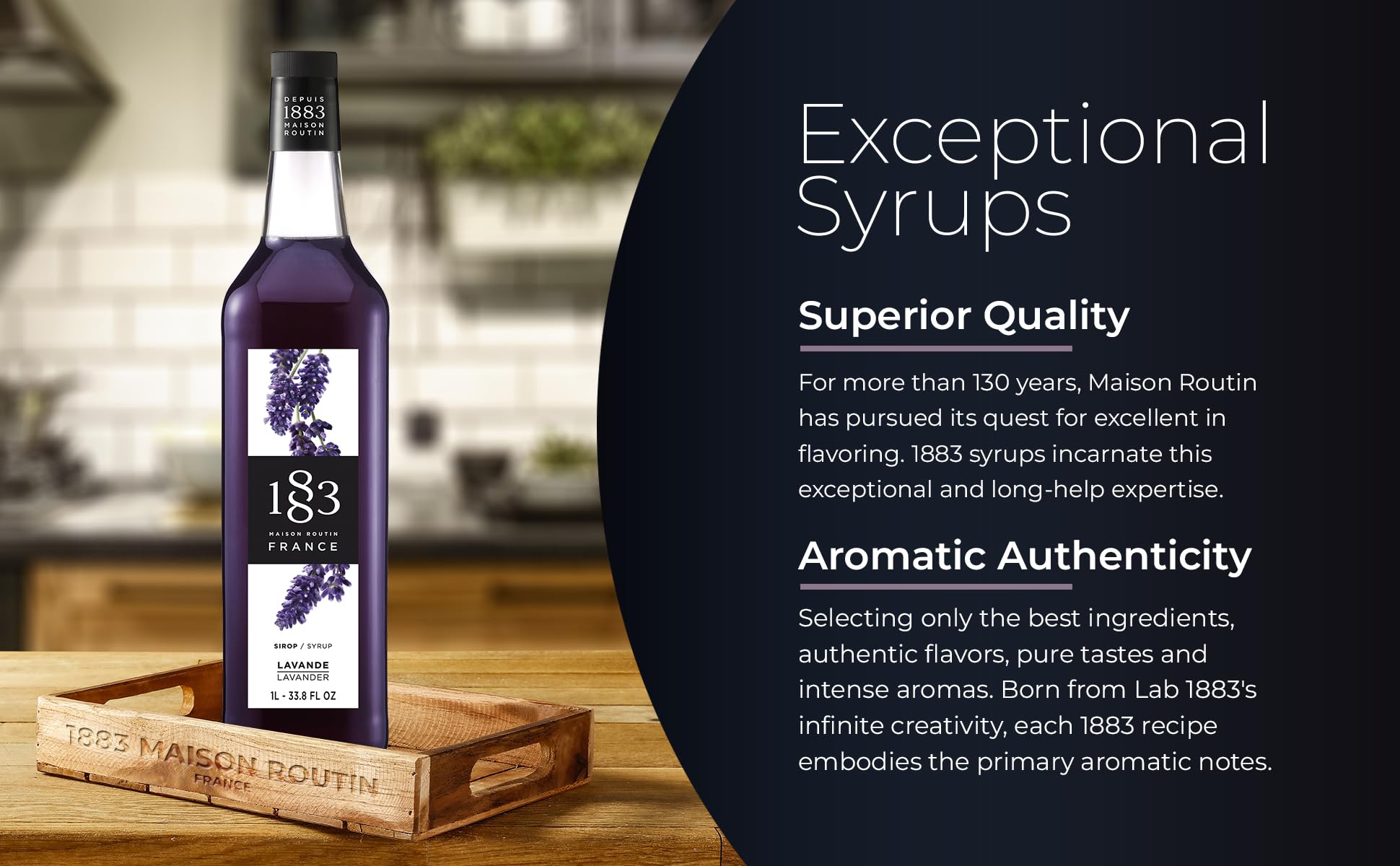1883 Lavender Syrup, 1L Glass 🍁 All In One Marketplace Canada