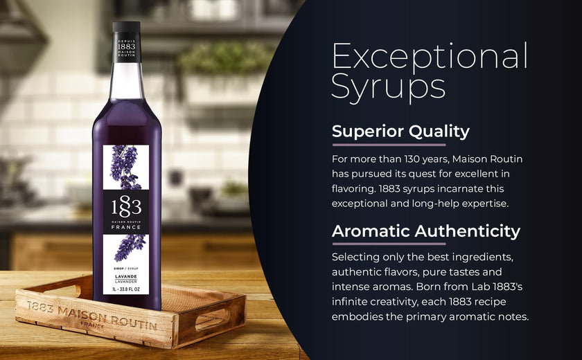 1883 Lavender Syrup, 1L Glass 🍁 All In One Marketplace Canada