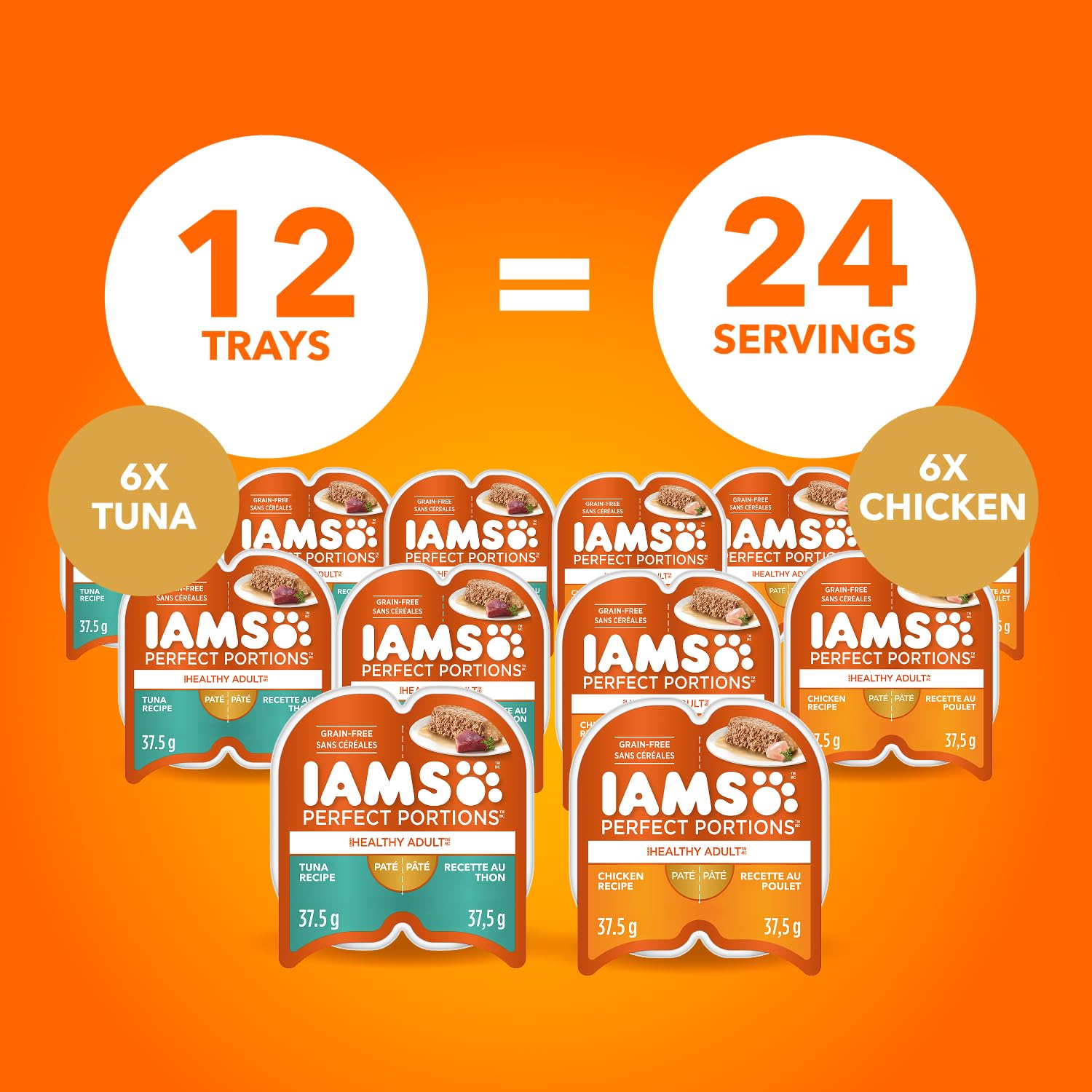 IAMS Perfect PORTIONS Adult Wet Cat Food, Chicken Flavour, 75g (12 Pack) 🍁 All In One Marketplace Canada