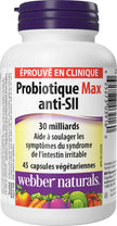 Webber Naturals Probiotic Max IBS Support, 30 Billion Active Cells, 5 Probiotic Strains, 45 Capsules, Helps Reduce Symptoms of Irritable Bowel Syndrome, Vegetarian 🍁 All In One Marketplace Canada