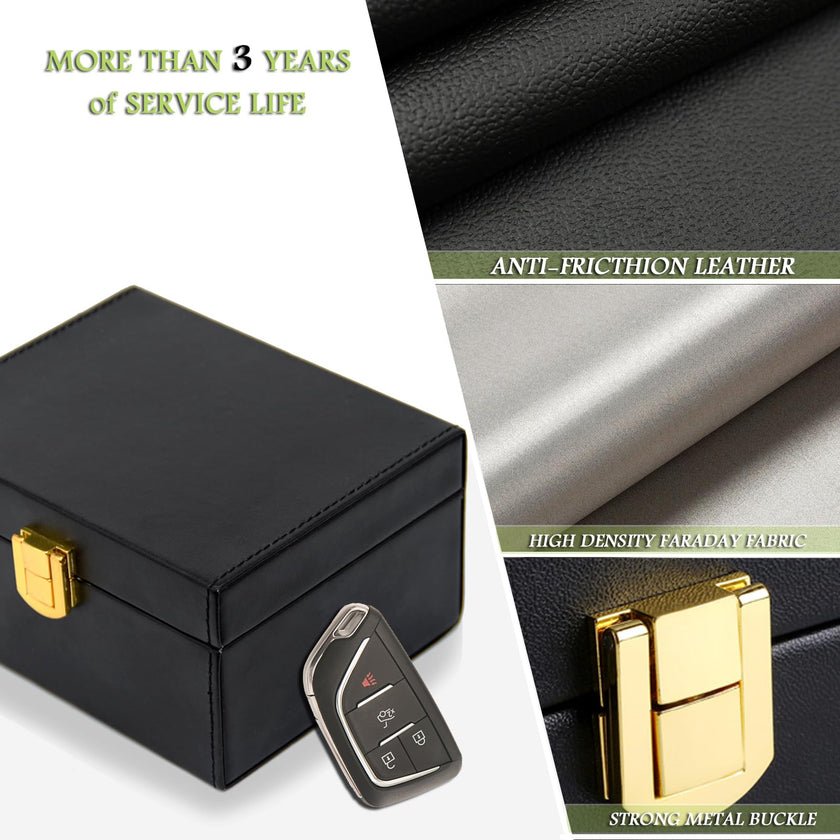 Faraday Box for Car Keys & 2 Pack Faraday Bag for Key Fob Protector, RFID Key Box Faraday Pouch Cage Car Key Signal Blocking Box Anti Theft Car Key Box Signal Blocker 🍁 All In One Marketplace Canada
