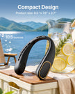 Portable Neck Fan - Hands Free Personal Fan, Rechargeable Bladeless Fan with 5000mAh-Battery, Digital Display, 4 Speeds, Birthday Gifts for Men, Women, Mom, and Dad - Black 🍁 All In One Marketplace Canada