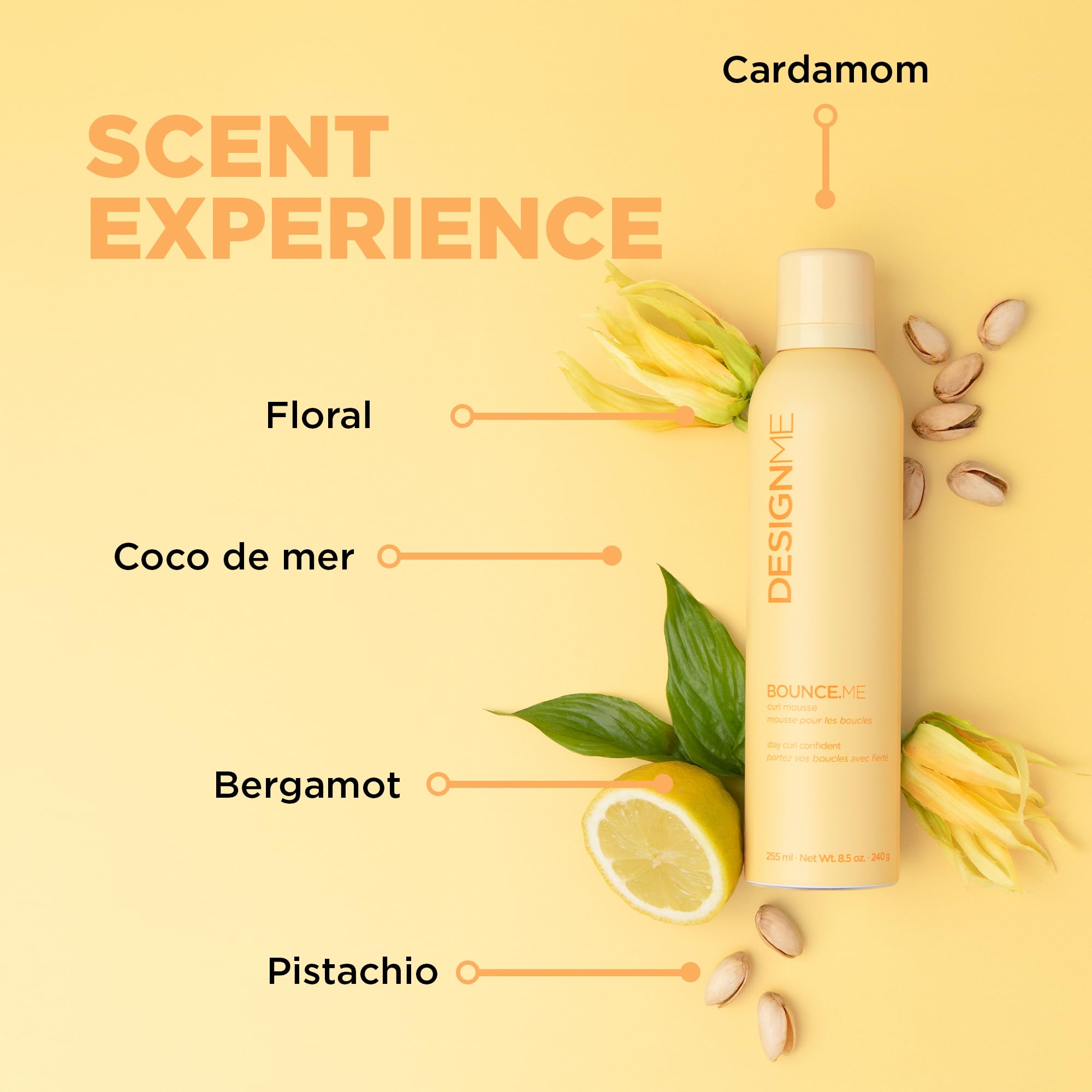Design.Me BOUNCE.ME Curl Mousse | Lightweight Curl Defining for Wavy & Curly Hair | Frizz Control, Humidity Resistant, Alcohol-Free Mousse for Hair Styling | CGM Approved 🍁 All In One Marketplace Canada