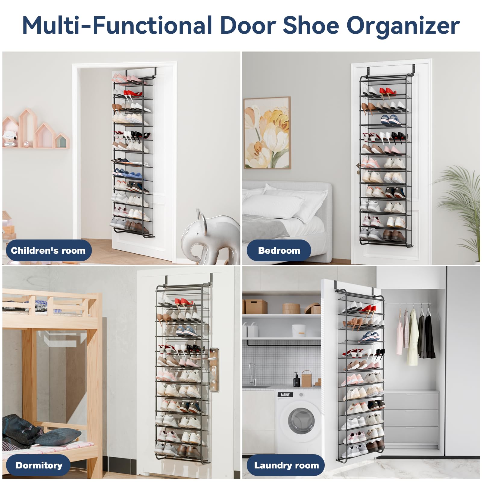 Whitmor 36 Pair Over-The-Door Rack-Gunmetal Gray Shoe Organizer 🍁 All In One Marketplace Canada