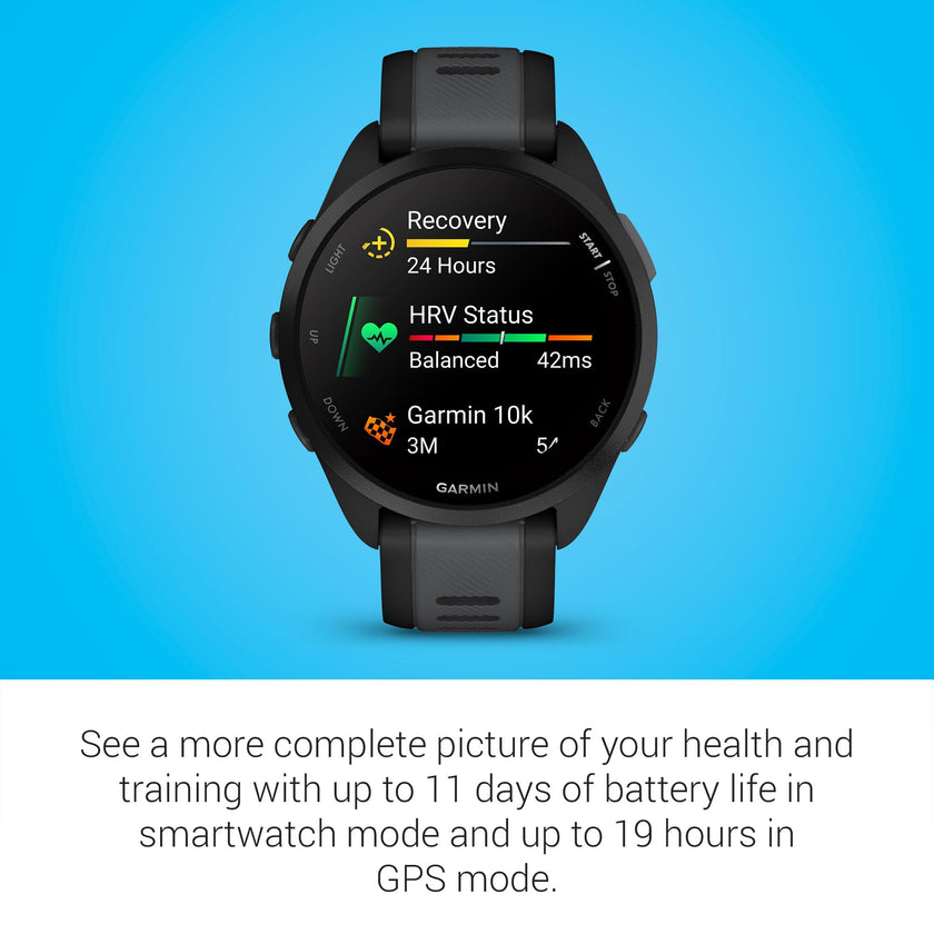 Garmin Forerunner® 165, Running Smartwatch, Colorful AMOLED Display, Training Metrics and Recovery Insights, Black 🍁 All In One Marketplace Canada