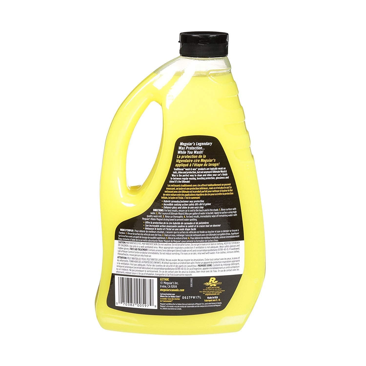 Meguiar's Ultimate Car Wash & Wax - Premium Carnauba and Synthetic Blend - G17748C 🍁 All In One Marketplace Canada