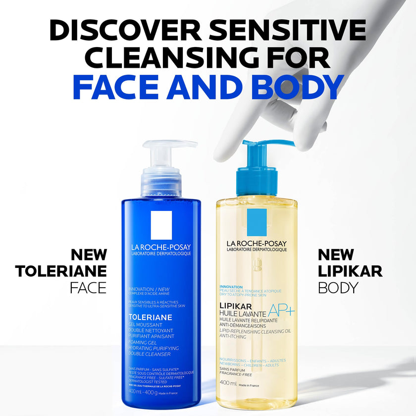 La Roche Posay Double Face Cleanser, Toleriane Hydrating Purifying Foaming Gel, Removes Makeup & Impurities, with Niacinamide & Amino Acids, Fragrance Free, Recommended by Dermatologists, 400ml 🍁 All In One Marketplace Canada