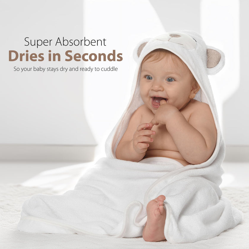 Premium Ultra Soft Organic Bamboo Baby Hooded Towel with Unique Design – Hypoallergenic Baby Towels for Infant and Toddler – Suitable as Baby Gifts 🍁 All In One Marketplace Canada