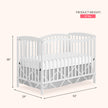 Dream On Me Chelsea 5-In-1 Convertible Crib In White, 4 Mattress Height Positions, Non Toxic Finish, JPMA Certified, Made Of Sustainable And Sturdy Pinewood 🍁 All In One Marketplace Canada