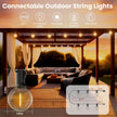 RTTY Outdoor String Lights Patio Light for Outside Waterproof G40 Shatterproof LED Bulbs, Dimmable Hanging Connectable Globe Lighting for Bistro, Backyard, Cafe, Porch, 2700K, 25 FT 13pcs 🍁 All In One Marketplace Canada