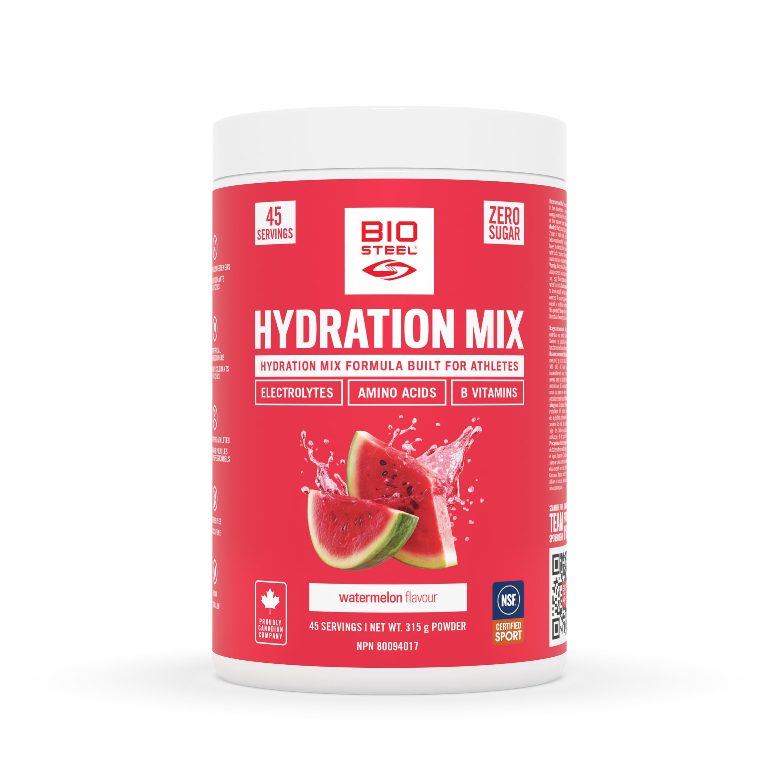 BioSteel Electrolyte Hydration Mix, Watermelon, 45 Servings 🍁 All In One Marketplace Canada