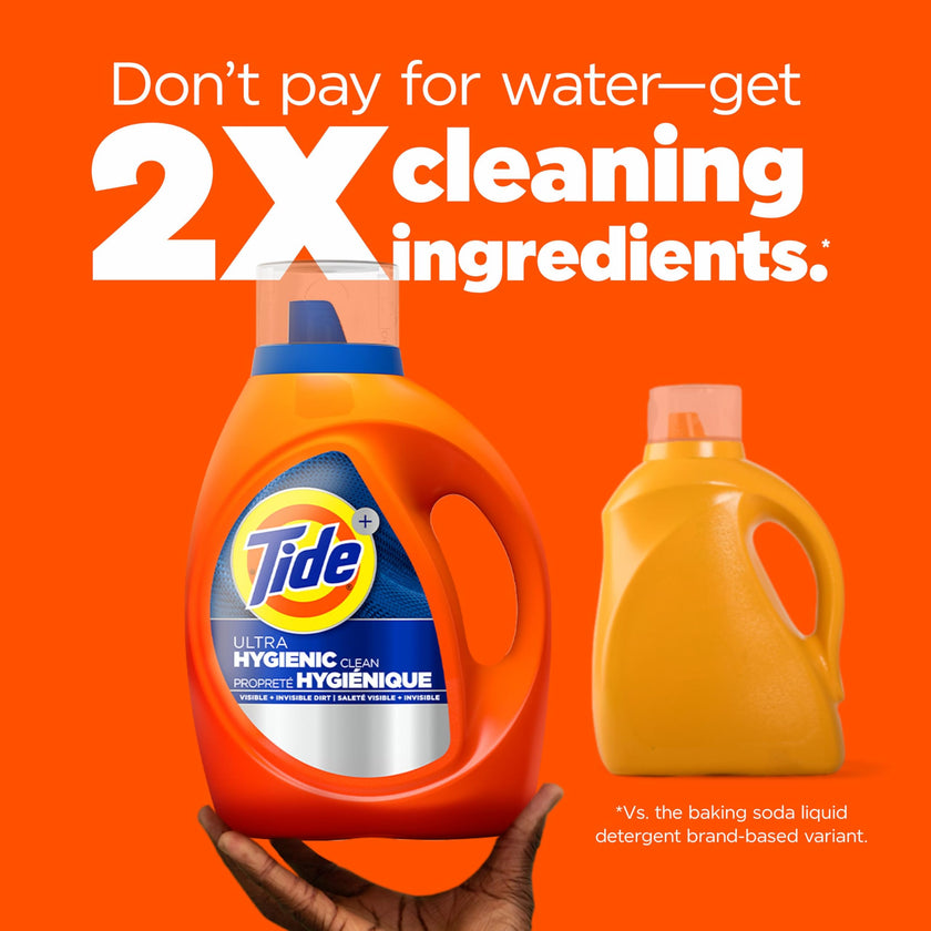 Tide Ultra Hygienic Clean Liquid Laundry Detergent, Original Scent, Removes visible and invisible dirt, Laundry Detergent Liquid, 94 Loads, 3.9L 🍁 All In One Marketplace Canada