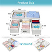Vtopmart 12Pack Drawer Organizer for Clothes, Underwear Organizer Bins, Foldable Fabric Closet Storage Organization, Dresser Drawer Dividers for Baby Clothing, Bra, Socks, Ties, Scarf 🍁 All In One Marketplace Canada