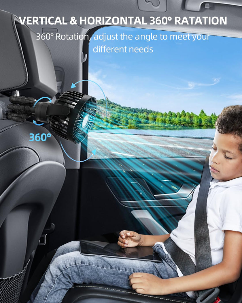 Portable Stroller Fan, Mini Baby Fan Clip on Fan, LED Display, 360° Rotate Flexible Tripod, Rechargeable Small Personal Handheld Fan Cooling Desk Fan for Car Seat Crib Treadmill Travel 🍁 All In One Marketplace Canada