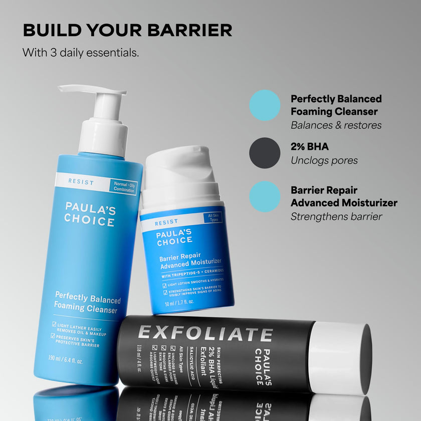Paula's Choice RESIST Perfectly Balanced Foaming Cleanser, Hyaluronic Acid & Aloe, Anti-Aging Daily Face Wash, for Enlarged Pores & Oily Skin, Fragrance-Free, 190 mL 🍁 All In One Marketplace Canada