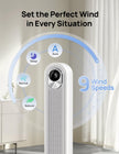 DREO Tower Fan 42 Inch, Cruiser Pro T1 Quiet Oscillating Bladeless Fan with Remote, 6 Speeds, 4 Modes, LED Display, 12H Timer, White Floor Standing Fan Powerful for Indoor Home Bedroom Office Room 🍁 All In One Marketplace Canada